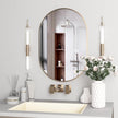Oval Bathroom Mirror Capsule Wall Vanity Mirror, 24