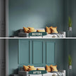 Melkus Wall Molding 3 Set Premade Wainscoting Panels for Interior Wall Décor Installed with Construction Glue Wainscoting Accent Panel (Top 63x39 in+Bottom 28x39 in) Style 2