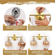 Vintage Bathroom Light Fixtures,2-Light Hardwired Vanity Lights with Amber Tulip Glass Shade,Gold Bathroom Vanity Light for Mirror Restroom,E26 Socket,14.57 in(Bulbs Not Included)