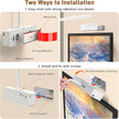 Picture Light, 15.35inch Wireless Picture Lights for Wall Rechargeable, 5400mAh Battery Wall Light with Remote, 3 Color Art Lighting for Paintings with Timer and Dimmable for Display, Gallery (White)