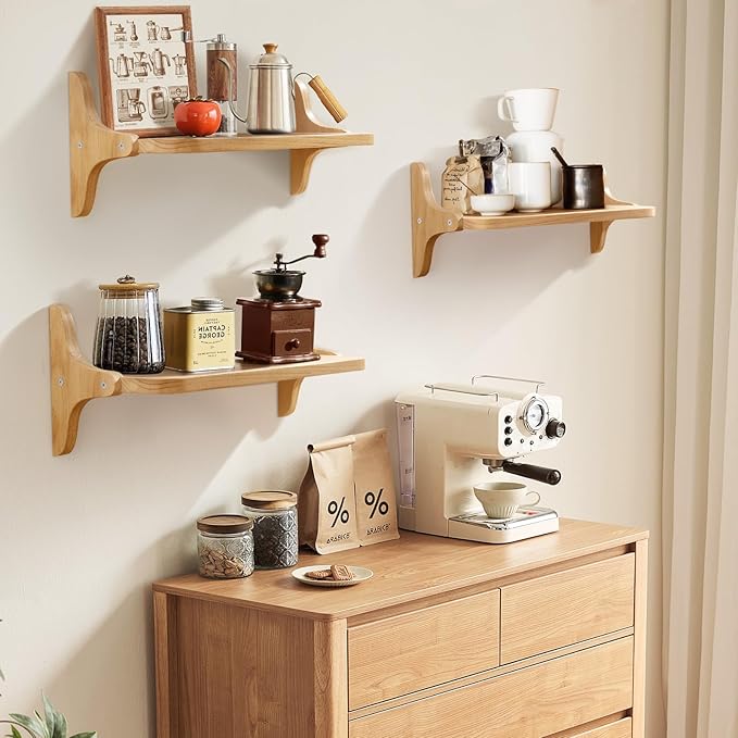 Wooden Floating Shelves for Wall, 15.7