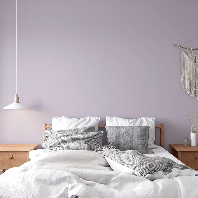 VEELIKE 15.7''x354'' Lilac Purple Contact Paper for Walls Cabinets Shelves Countertops Waterproof Thick Light Purple Peel and Stick Wallpaper Removable Self Adhesive Vinyl Decorative for Bedroom Desk