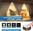 LEASTYLE Puck Lights with Remote, Battery Operated Under Cabinet Lighting with Dimmable Timer, Stick-On Closet Light Under Counter Lights for Kitchen,Black(1 Pack)