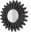 Honiway 21 inch Black Wall Decor Vintage Mirror, Boho Style, Wooden Frame, Easy to Hang, Ideal Gift