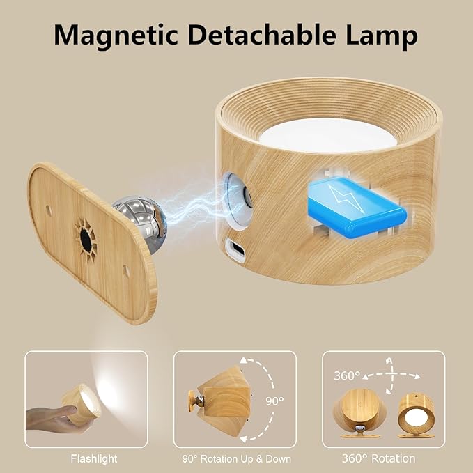 2Pack Rechargeable Battery Operated Wall Sconces Set 3 Color Temp Dimmable Remote Control, Magnetic LED Wall Mounted Lamp for Bedroom Reading Bedside Living Room Hallway Kitchen Artwork