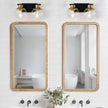 PAZALA 2 Light Vanity Lights, Black Gold Bathroom Wall Sconce Light with Globe Glass Shade, Bathroom Light Fixture Over Mirror for Bedroom, Living Room, Hallway (E26 Base)