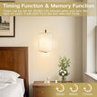 Rechargeable Battery Operated Wall Sconces Set of 2, Wireless Wall Lights with Remote Control 12 RGB Colors Magnetic Bulbs 5200mAh Battery Wireless Sconces for Bedroom Living Room (Black)