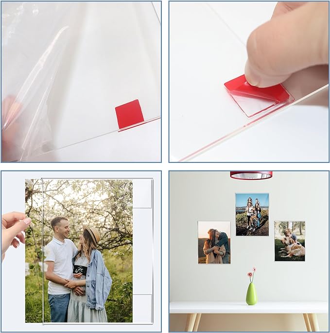 DZZ 8.5 x 11 frame,picture frames 8.5 x 11 High Transparent Photo Frame,Clear Acrylic frame,picture frames for wall, for Photo Poster Canvas Certificate Document Gallery,Set of 6