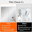 Ruomeng Home Gym Mirror, 48''x24''x2PCS Full Length, Large Frameless Body Mirror Tempered Glass for Gym, Workout, Yoga, Garage, Dance Studio
