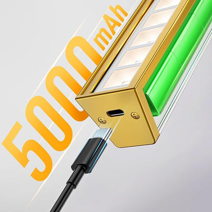 Picture Lights for Wall, Battery Operated Picture Light 16in Art Light CCT Dimmable Recharging Battery Wall Light with Remote Control for Living Room Gallery Gold 2PCS