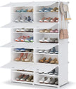 HOMIDEC Shoe Rack, 8 Tier Shoe Storage Cabinet 32 Pair Plastic Shoe Shelves Organizer for Closet Hallway Bedroom Entryway | 32 Pair, Shoe Shelves, Organizer, for Closet