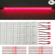Under Cabinet LED Lighting 10Pack Rigid DC 12V LED Light Strip Light Super Bright Led Bar - Red SMD5630 9W 84LED Double Row 0.5m/20in for Counter,Shelf,TV Back,Showcase