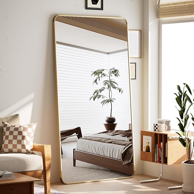 BEAUTYPEAK Gold Full Length Mirror, 71