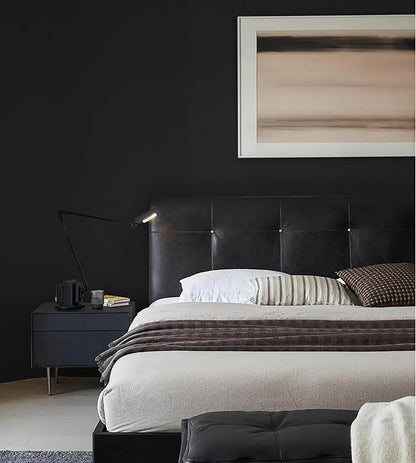 HeloHo Solid Black Wallpaper Matte Textured Peel and Stick Wall Paper Modern Self Adhesive Removable Waterproof Contact Paper for Living Room Bedroom Decor 78.7"X17.3"