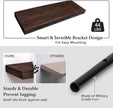 Axeman Floating Shelves, 2 Pack 8 Inch Deep Rustic Solid Wood Wall Shelves for Storage, Wall Mounted Display Shelving with Invisible Heavy-Duty Metal Bracket, 24