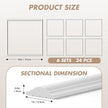 6 Sets Peel and Stick Wall Molding Kit, Premade Wainscoting Panels, Self Adhesive 3D Trim for Interior Walls Picture Frame(16