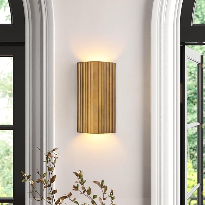ZEROUNO Modern LED Wall Sconce Indoor Wall Lights, Bronze Hardwired Up and Down Wall Mount Light for Living Room Bedroom Hallway Corridor Stairs Warm White 3000K (with Replacement G9 Bulbs)