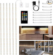 DAYBETTER Under Cabinet Lighting, 6 PCS Under Cabinet Lights, Dimmable LED Strip Lights with Remote, LED Lights for Kitchen Cabinet, Counter, Shelf, 2700K-6500K Warm to Daylight White, Timing, 20 ft