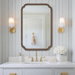 WallBeyond Wood Bathroom Mirror for Wall Mounted with Rounded Corner Wood Frame for Entryway, Living Room or Bedroom Home Decor Vertical or Horizontal Hanging [24