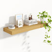 Heimlove 36 Inch Floating Shelves for Wall,10 Deep Wood Shelves with Invisible Brackets,Wall Mounted Storage & Display Shelves for Bedroom,Living Room,Kitchen,Office,Oak Color