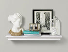 AHDECOR White Floating Shelves Wall Mounted, Deeper Wall Storage Shelf for Home Décor, Super Sturdy, Easy to Install, 24” Wide, 7.75” Deep