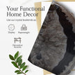 Nature's Decorations A Quality Black Agate Geode Bookends - Heavy Duty with Non-Skid Rubber Bumpers for Shelves, Office, Home Decor - Cool Crystal Stone (1 Pair 4-6 LB)