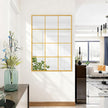 Large Rectangle Large Wall Mirror, Gold Metal Framed Mirror Golden Wall Mounted Decorative Mirrors for Living Room Bedroom Entryway 24x35 Inch Decor