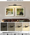 Black Picture Light, 24inch Wireless Picture Lights for Wall Rechargeable, 10000mAh Battery Wall Light with Remote, 3 Color Art Lighting for Paintings with Timer and Dimmable for Display, Gallery