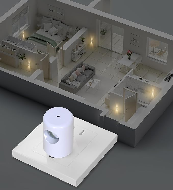 4-Pack Motion Sensor Night Light, Plug into Wall Dusk to Dawn LED Nightlight, Auto On/Off, 3000K Soft White 100 Lumens, Rotatable Plug-in Design for Hallway, Staircase, Bathroom, Corridor, Bedroom