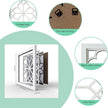 ZEXUIRU Set of 4 Wooden Rustic Square Wall Mirror Vintage Style Decorative Entry Mirror Farmhouse Wall Decoration for Living Room Bedroom Bathroom Kitchen 11.8 * 11.8inch White…