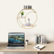 3 Tier Floating Circular Wall Decor Round Decorative Hanging Shelves,Round Wall Shelf,Rounds Shelves Wall Decor,Circle Shelf Set,Storage Display Rack,Hanging Circle Floating Shelves For Kitchen Moon