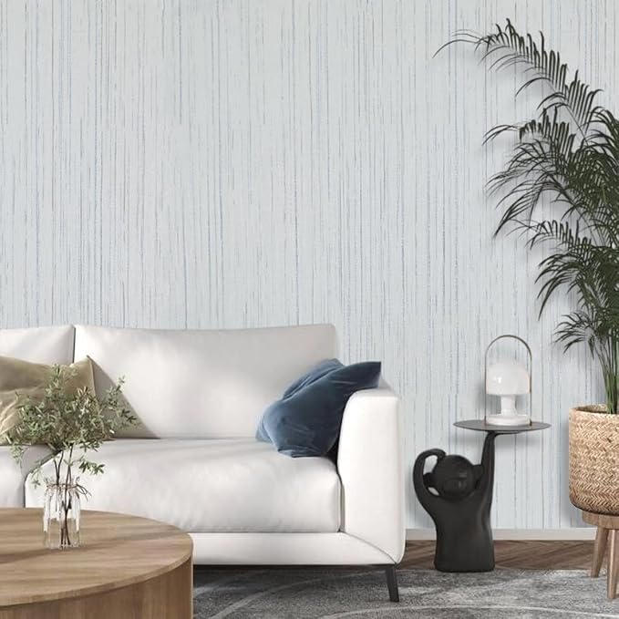 Beige Grey Grasscloth Peel and Stick Wallpaper 15.74