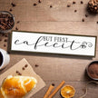 Coffee Wood Sign, Farmhouse Coffees Wall Decoration, Home Kitchen Decor for Shelf Tabletop, Cafe Coffee Station Decor, Coffees Lover Gift, But First Cafecito Sign, 17.8x4x1.2 inches