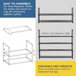 Sundaze Shoe Rack - 2 Tier Shoe Rack for Front Door Entrance, Sturdy Long Shoe Organizer for Closet, Bedroom, Entryway, Garage, Non Woven Fabric Shelf, Black, Holds Up to 10 Pairs