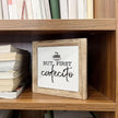 But First Cafecito Sign - Wooden Coffee Decor for Home & Office, Funny for Coffee Lovers