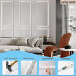 Peel and Stick Wall Molding Kit,6 Sets Pre-Cut Wainscoting Panels for Interior Wall Moulding Decor,Pre Made Wainscoting Wall Panel for Home Decoration Accent Wall (24x54in)