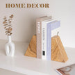 Marble Bookends for Heavy Books, Decorative Book Ends for Shelves, Unique Marble Stone Durable and Heavy Book Ends for Hardback Books & CDS, Book Stopper/Holder, Set of 2(Moca Jade)