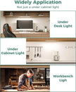 ASOKO 16 Inch Under Cabinet Lights,Plug and Play Under Counter Lighting,4500K Daylight White with 700LM Bright,ETL Light Bar with ON/Off Switch for Kitchen,Under Desk,Workbench