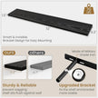Fun Memories 72 Inch Long Floating Shelves for Wall, 72x9.3 Large Floating Shelf for Bedroom, Kitchen, Bathroom, Wall Mounted Rustic Wood Shelves with Invisible Bracket for Books, Decor, Black