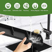 30 Inch Silicone Stove Top Shelf Magnetic for Kitchen, Strong Magnetic Heat Resistant Spice Rack Organizer for Over Stove Oven (Black)