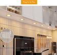 LED Puck Lights Wired Under Cabinet Lighting Dimmable,Recessed Mount,2.5In Hole Halogen Bulb Equiv,12V Under Counter Light Fixture Plug in for Kitchen,Display Shelf,Curio,4000K Daylight White,6pcs