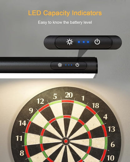 GOVSSING Picture Lights for Wall - 4000mAh Rechargeable Battery Wireless Picture Light with Remote, 3 Color Temps & Brightness Adjustable, 15.7” Rotatable Art Light, Memory & Timer Functions, Black