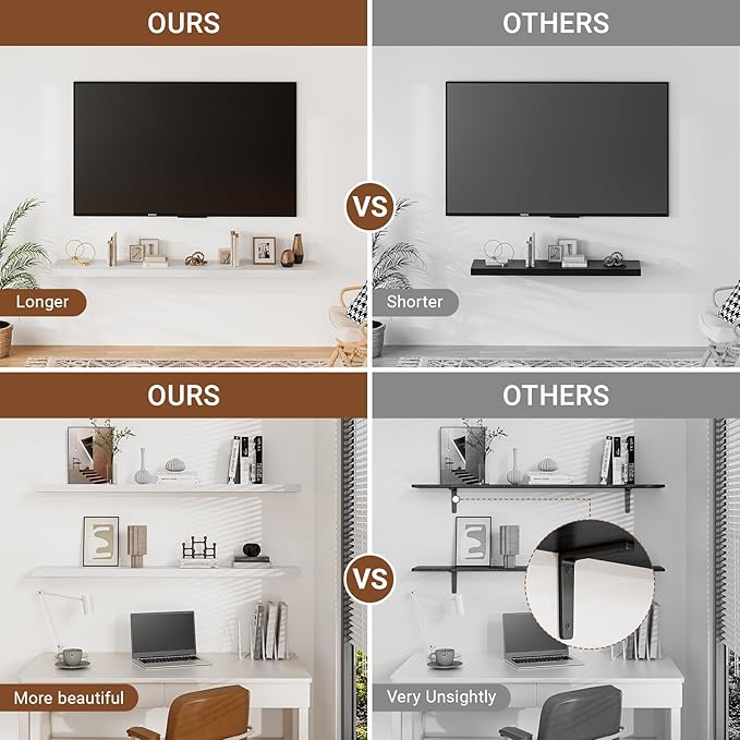 Heimlove Floating Shelves for Wall 36 Inches Long,9.3