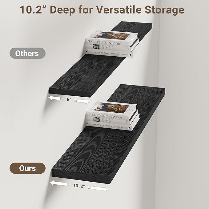 Vivelove 36 Inches Floating Shelves Wall Mounted, 10