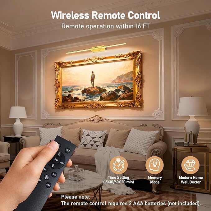 Glendan Wireless Picture Light for Wall: 24