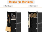 HOMIDEC Shoe Rack, 4 Tier Shoe Storage Cabinet 16 Pair Plastic Shoe Shelves Organizer for Closet Hallway Bedroom Entryway Black