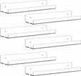 6 Pack Clear Acrylic Shelves for Wall with Adhesive,15 Inch No Drill Floating Shelves for Bathroom,Bedroom,Renter Friendly,Kids Room Bookshelf,Wall Display Shelf for Lego,Funko Pop,Figurine,Perfume