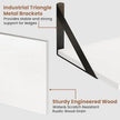 Axeman White Floating Shelves for Wall, 16''W x 8''D Floating Shelves Set of 2, 8 Inch Deep Wall Shelves for Bookshelf Living Room Bedroom Home Office Bathroom