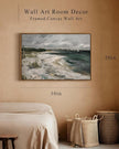 InSimSea Framed Canvas Wall Art Vintage Decor, Large Coastal Wall Art, Seaside Painting Prints, Modern French Country Farmhouse Decorations, Rustic Wall Decor for Living Room Bedroom, 20