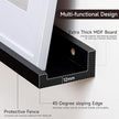 Floating Picture Ledge Shelves for Wall Set of 2, 84 Inches Picture Ledge Shelf with Long Large Nursery Book Shelf for Toys Storage Kids Bookshelf Wall Mounted Living Room Bedroom Decor Frames, Black